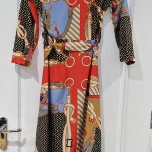 Colorful Chain Print Dress